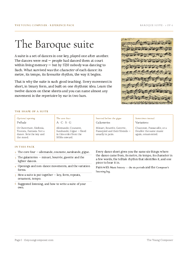 Cover of The Baroque Suite