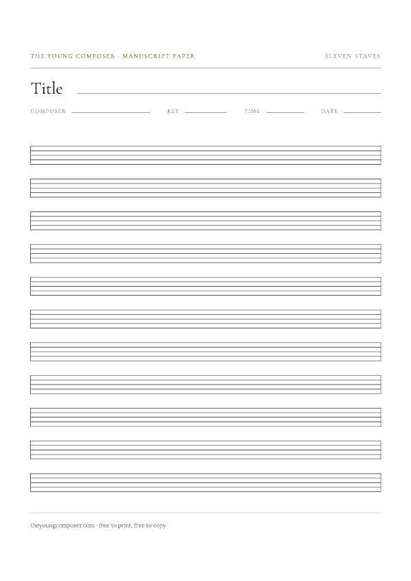 Cover of Blank Manuscript Paper