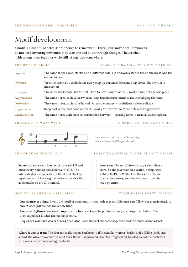 Cover of Motif Development