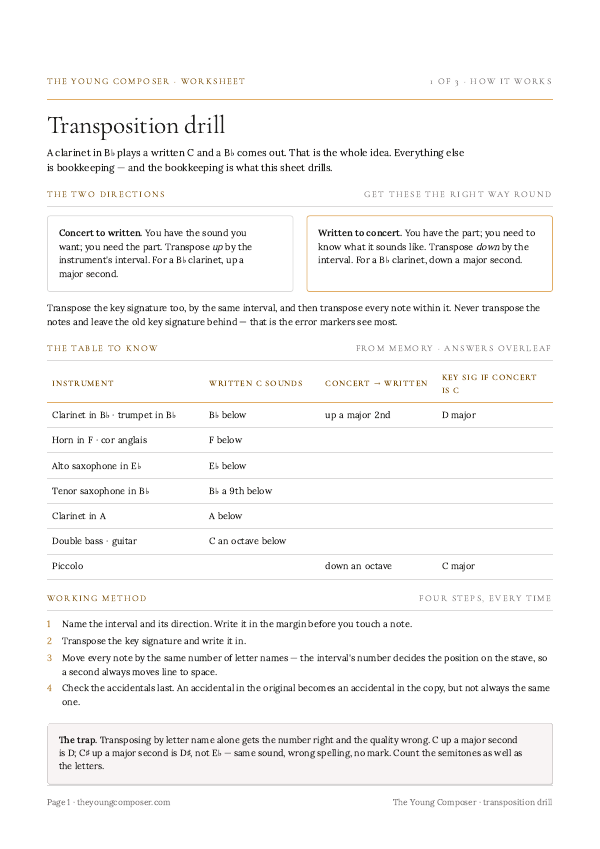 Cover of Transposition Drill